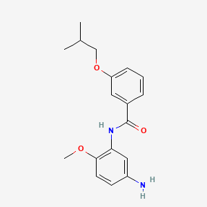 molecular formula C18H22N2O3 B1385867 N-(5-Amino-2-methoxyphenyl)-3-isobutoxybenzamide CAS No. 1020055-24-6