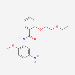 molecular formula C18H22N2O4 B1385868 N-(5-Amino-2-methoxyphenyl)-2-(2-ethoxyethoxy)-benzamide CAS No. 1020055-12-2