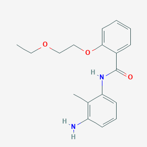 molecular formula C18H22N2O3 B1385870 N-(3-Amino-2-methylphenyl)-2-(2-ethoxyethoxy)-benzamide CAS No. 1020055-52-0