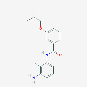 molecular formula C18H22N2O2 B1385871 N-(3-Amino-2-methylphenyl)-3-isobutoxybenzamide CAS No. 1020055-64-4