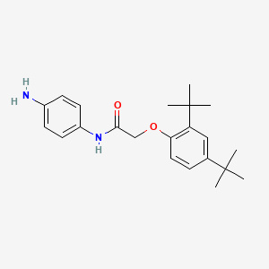 molecular formula C22H30N2O2 B1385872 N-(4-Aminophenyl)-2-[2,4-DI(tert-butyl)phenoxy]-acetamide CAS No. 1020055-65-5