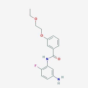 molecular formula C17H19FN2O3 B1385873 N-(5-Amino-2-fluorophenyl)-3-(2-ethoxyethoxy)-benzamide CAS No. 1020055-49-5