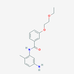 molecular formula C18H22N2O3 B1385880 N-(5-Amino-2-methylphenyl)-3-(2-ethoxyethoxy)-benzamide CAS No. 1020054-90-3