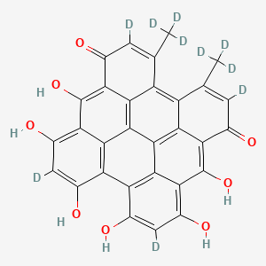 6,12,17,23-tetradeuterio-9,11,13,16,18,20-hexahydroxy-5,24-bis(trideuteriomethyl)octacyclo[13.11.1.12,10.03,8.04,25.019,27.021,26.014,28]octacosa-1(26),2,4(25),5,8,10,12,14(28),15(27),16,18,20,23-tridecaene-7,22-dione