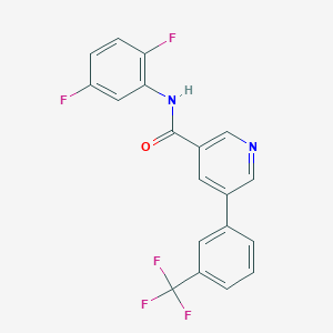 N-(2,5-difluorophenyl)-5-[3-(trifluoromethyl)phenyl]pyridine-3-carboxamide