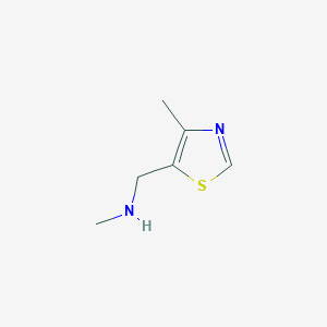 molecular formula C6H10N2S B1385901 N-Methyl-N-[(4-methyl-1,3-thiazol-5-yl)methyl]amine CAS No. 920479-07-8