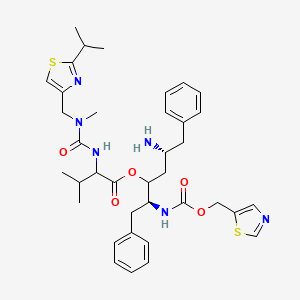 (2S,3S,5S)-5-Amino-1,6-diphenyl-2-([[thiazol-5-ylmethoxy)carbonyl]amino]hexan-3-yl 2-(3-((2-isopropylthiazol-4-yl)methyl)-3-methylureido)-3-methylbutanoate Hydrochloride