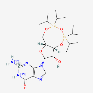 3',5'-O-[Tetrakis(1-methylethyl)-1,3-disiloxanediyl]guanosine-13C,15N2