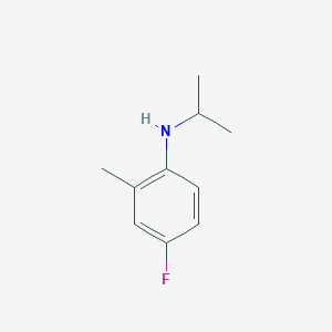 molecular formula C10H14FN B1385910 4-fluoro-2-methyl-N-(propan-2-yl)aniline CAS No. 117947-29-2