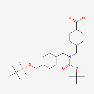 N-(1,1-Dimethylethoxy)carbonyl Tranexamic Acid (tert-Butyldimethylsilyl)oxy Methyl Ester