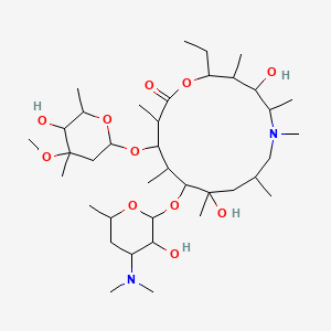 molecular formula C38H72N2O11 B13859154 11-[4-(Dimethylamino)-3-hydroxy-6-methyloxan-2-yl]oxy-2-ethyl-4,10-dihydroxy-13-(5-hydroxy-4-methoxy-4,6-dimethyloxan-2-yl)oxy-3,5,6,8,10,12,14-heptamethyl-1-oxa-6-azacyclopentadecan-15-one 