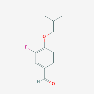 molecular formula C11H13FO2 B1385916 3-Fluoro-4-isobutoxybenzaldehyde CAS No. 1021231-45-7