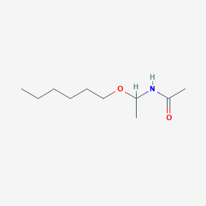 molecular formula C10H21NO2 B138594 N-(1-hexoxyethyl)acetamide CAS No. 133492-58-7