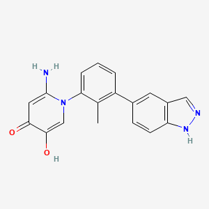 2-amino-5-hydroxy-1-[3-(1H-indazol-5-yl)-2-methylphenyl]pyridin-4-one