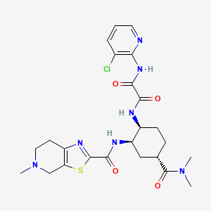 N1-(3-Chloropyridin-2-yl)-N2-((1S,2R,4S)-4-(dimethylcarbamoyl)-2-(5-methyl-4,5,6,7-tetrahydrothiazolo[5,4-c]pyridine-2-carboxamido)cyclohexyl)oxalamide