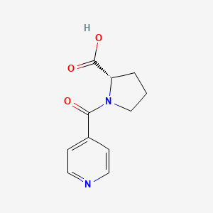 molecular formula C11H12N2O3 B1385957 N-(Pyridine-4-carbonyl)-L-proline CAS No. 59834-40-1