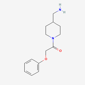 molecular formula C14H20N2O2 B1385966 {[1-(Phenoxyacetyl)piperidin-4-yl]methyl}amine CAS No. 1018507-00-0