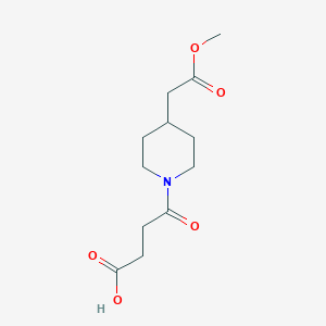 molecular formula C12H19NO5 B1385968 4-[4-(2-Methoxy-2-oxoethyl)piperidin-1-yl]-4-oxobutanoic acid CAS No. 1030429-90-3