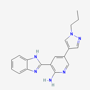 3-(1H-benzimidazol-2-yl)-5-(1-propylpyrazol-4-yl)pyridin-2-amine