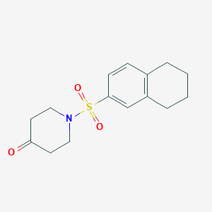 molecular formula C15H19NO3S B1385971 1-(5,6,7,8-Tetrahydronaphthalen-2-ylsulfonyl)piperidin-4-one CAS No. 1018302-27-6