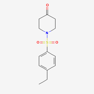 molecular formula C13H17NO3S B1385972 1-[(4-Ethylphenyl)sulfonyl]piperidin-4-one CAS No. 1018524-26-9