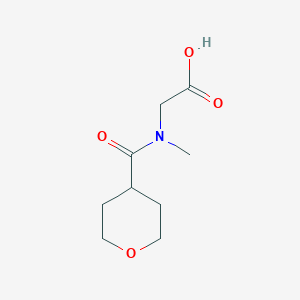 molecular formula C9H15NO4 B1385974 2-[Methyl(tetrahydro-2H-pyran-4-ylcarbonyl)amino]-acetic acid CAS No. 1042800-82-7