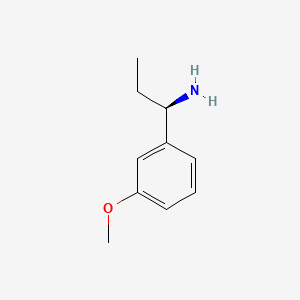 molecular formula C10H15NO B1385975 (1R)-1-(3-Methoxyphenyl)propylamine CAS No. 623143-36-2