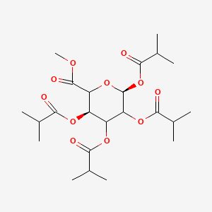 methyl (3R,6S)-3,4,5,6-tetrakis(2-methylpropanoyloxy)oxane-2-carboxylate