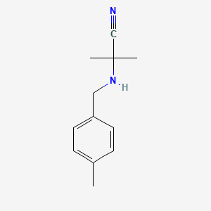 molecular formula C12H16N2 B1385978 2-Methyl-2-{[(4-methylphenyl)methyl]amino}propanenitrile CAS No. 1018265-76-3