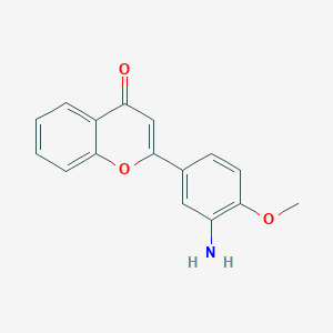molecular formula C16H13NO3 B138598 2-(3-Amino-4-methoxyphenyl)chromen-4-one CAS No. 145370-45-2