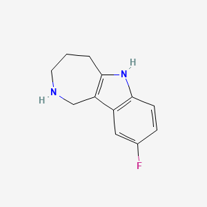 molecular formula C12H13FN2 B1385980 9-Fluoro-1,2,3,4,5,6-hexahydroazepino[4,3-b]indole CAS No. 919120-68-6