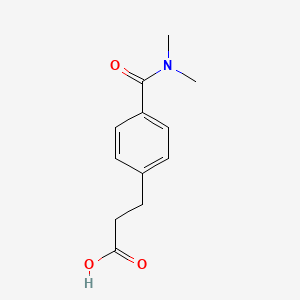 molecular formula C12H15NO3 B1385982 3-[4-(Dimethylcarbamoyl)phenyl]propanoic acid CAS No. 1018576-84-5