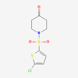 molecular formula C9H10ClNO3S2 B1385983 1-[(5-Chloro-2-thienyl)sulfonyl]piperidin-4-one CAS No. 1018524-44-1