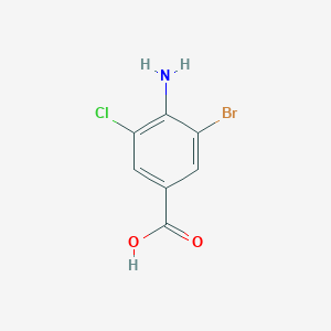 molecular formula C7H5BrClNO2 B1385996 4-Amino-3-bromo-5-chlorobenzoic acid CAS No. 874779-57-4
