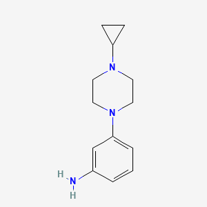 molecular formula C13H19N3 B1385999 3-(4-Cyclopropylpiperazin-1-yl)aniline CAS No. 1018649-33-6