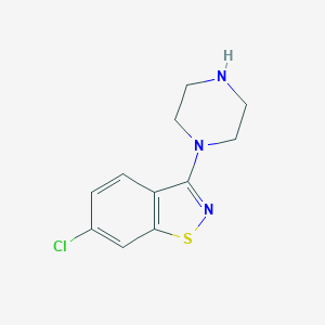 molecular formula C11H12ClN3S B138600 6-Chloro-1,2-benzisothiazol-3-yl piperazine CAS No. 131540-87-9