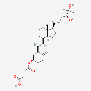 4-[(1S,3Z)-3-[(2E)-2-[(1R,3aS,7aR)-1-[(5R)-5,6-dihydroxy-6-methylheptan-2-yl]-7a-methyl-2,3,3a,5,6,7-hexahydro-1H-inden-4-ylidene]ethylidene]-4-methylidenecyclohexyl]oxy-4-oxobutanoic acid