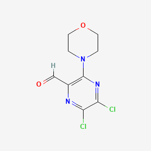 5,6-Dichloro-3-(morpholin-4-yl)pyrazine-2-carbaldehyde