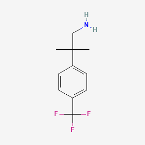 molecular formula C11H14F3N B1386017 2-Methyl-2-[4-(trifluoromethyl)phenyl]propan-1-amine CAS No. 1004282-76-1