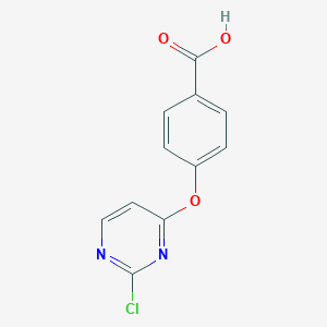 molecular formula C11H7ClN2O3 B1386020 4-[(2-Chloropyrimidin-4-yl)oxy]benzoic acid CAS No. 1086379-62-5