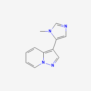 molecular formula C11H10N4 B13860207 3-(3-Methylimidazol-4-yl)pyrazolo[1,5-a]pyridine 