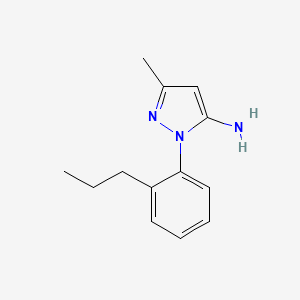 molecular formula C13H17N3 B13860214 5-Methyl-2-(2-propylphenyl)pyrazol-3-amine 