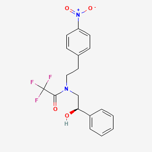 molecular formula C18H17F3N2O4 B13860231 (R)-2,2,2-Trifluoro-N-(2-hydroxy-2-phenylethyl)-N-(4-nitrophenethyl)acetamide 