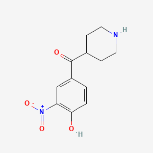 molecular formula C12H14N2O4 B13860288 (4-Hydroxy-3-nitrophenyl)-piperidin-4-ylmethanone 