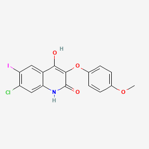 7-chloro-4-hydroxy-6-iodo-3-(4-methoxyphenoxy)-1H-quinolin-2-one