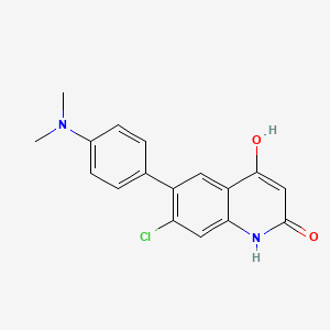 7-chloro-6-[4-(dimethylamino)phenyl]-4-hydroxy-1H-quinolin-2-one