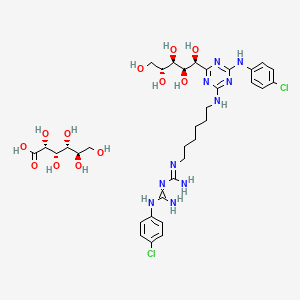 1-(4-Chlorophenyl)-5-[6-[[4-[(4-chlorophenyl)amino]-6-[(1S,2R,3R,4R)-1,2,3,4,5-pentahydroxypentyl]-1,3,5-triazin-2-yl]amino]hexyl]biguanide D-Gluconic Acid Salt