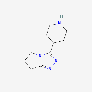 molecular formula C10H16N4 B1386037 4-(5H,6H,7H-吡咯并[2,1-c][1,2,4]三唑-3-基)哌啶 CAS No. 1094346-29-8