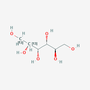 molecular formula C6H14O6 B13860374 D-Mannitol-1,2-13C2 