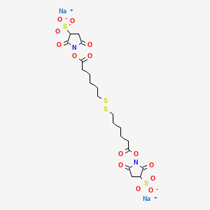 disodium;1-[6-[[6-(2,5-dioxo-3-sulfonatopyrrolidin-1-yl)oxy-6-oxohexyl]disulfanyl]hexanoyloxy]-2,5-dioxopyrrolidine-3-sulfonate